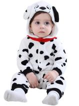 Macacão unissex para bebês e animais, macacão infantil com capuz dálmata 15-18M