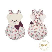 Macacão verão upi uli ursa floral suedini Macacão verão upi uli ursa floral suedini