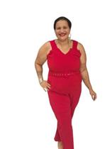 macacao vermelho plus size do tamanho 48 ao 54