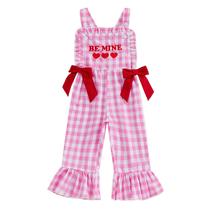 Macacão xadrez Outfit Rourufy Toddler Baby Girl 2-3Y Macacão xadrez Outfit Rourufy Toddler Baby Girl 2-3Y
