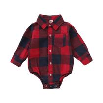 Macacão Xadrez Vermelho Para Bebês De 0 a 18 Meses, Mangas Compridas, Moda Primavera-outono, Roupas Macacão Xadrez Vermelho Para Bebês De 0 a 18 Meses, Mangas Compridas, Moda Primavera-outono, Roupas