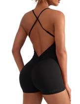 Macacão YEOREO Backless Tummy Control para mulheres preto S Macacão YEOREO Backless Tummy Control para mulheres preto S