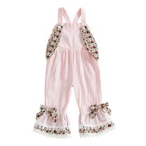 Macacão YINGISFITM Toddler Baby Girl Easter Bunny Plaid 3-4Y Macacão YINGISFITM Toddler Baby Girl Easter Bunny Plaid 3-4Y