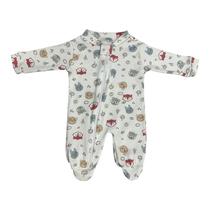 Macacão Zíper Bebê Malha Suedine 100% Algodão Estampado Macacão Zíper Bebê Malha Suedine 100% Algodão Estampado