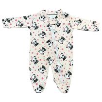 Macacão Zíper Bebê Malha Suedine 100% Algodão Flor Pandinha Macacão Zíper Bebê Malha Suedine 100% Algodão Flor Pandinha