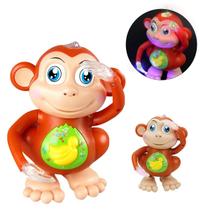 Macaco Brinquedo Infantil Som Luz Movimentos Interativo