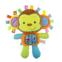 Macaco Chocalho Recreativo Brinquedo Pelúcia Para Bebê - 33 Cm