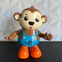 Macaco dançante brinquedo infantil a pilha com som e luz para bebê criança presente dia das crianças