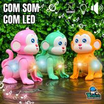 Macaco de Brinquedo Interativo com Luzes e Som - Ideal para Crianças