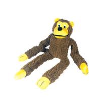 Macaco de Pelúcia Brinquedo Pet Cachorro c/ Apito Mordedor