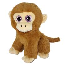 Macaco de Pelúcia Cacau 20cm Olhos Grandes Marrom Claro Fizzy Toys Macaco de Pelúcia Cacau 20cm Olhos Grandes Marrom Claro Fizzy Toys