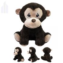Macaco de Pelúcia Sentado 39cm Marrom Super Fofo - Fofy Toys