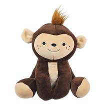 Macaco De Pelúcia Sentado Olho Bordado 22Cms