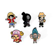 Macaco Dos Desenhos Animados D Luffy E Tony Chopper Esmalte Pinos 5 Pçs Broche De Metal Crachá Jóias