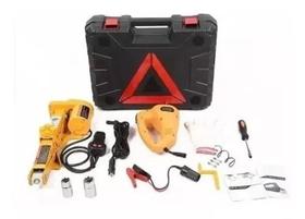 Macaco Elétrico Com Chave Roda E Compressor 12V Completo