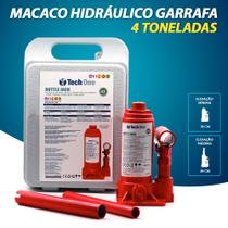 Macaco Hidráulico Garrafa Onix 2012 2013 2014 2015 2016 4T Ton Toneladas Alavanca Fácil Uso Manuseio Portátil - Tech One