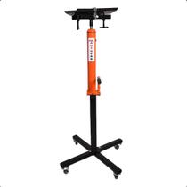 Macaco Hidráulico Telescópico 500kg para Caixa de Transmissão Altura 1,35 a 1,90m Bandeja Ajustável com Rodas Oficina Profissional