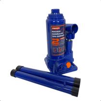 Macaco Hidráulico Tipo Garrafa 2 Toneladas Azul Compacto Forte Para Veiculos