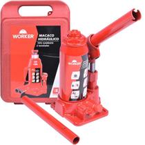 Macaco Hidráulico Tipo Garrafa com Maleta 2 Toneladas Worker