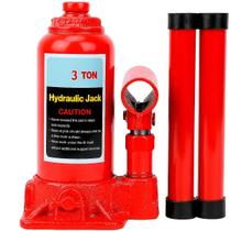 Macaco Hidráulico Tipo Garrafa Multi Toneladas com Alavanca e Válvula de Segurança