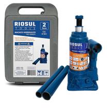 Macaco Hidráulico Tipo Garrafa para 2 Toneladas com Maleta e Fuso de Regulagem R070011 Riosul Tools Macaco Hidráulico Tipo Garrafa para 2 Toneladas com Maleta e Fuso de Regulagem R070011 Riosul Tools