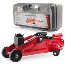 Macaco Hidráulico Tipo Jacaré 2 Toneladas Reforçado Universal Portátil com Maleta