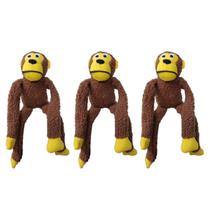 Macaco Pelúcia Kit dog225 Brinquedo Pet 3 unidades