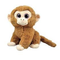 Macaco Pelúcia Marrom Claro 22cm Sentado Quarto