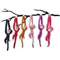 Macaco Pelúcia Para Pendurar Braços Longos Som Acende Olhos