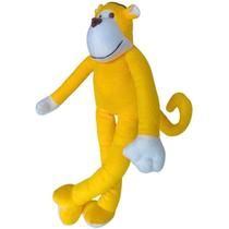 Macaco Pernão Pelúcia Amarelo 56 cm Antialérgico