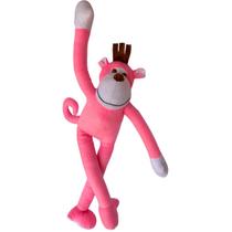 Macaco Pernão Pelúcia Rosa 56 cm Antialérgico Macaco Pernão Pelúcia Rosa 56 cm Antialérgico