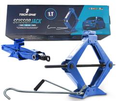 Macaco Sanfona 1 Tonelada Resistente Tech One Compacto Azul