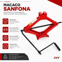 Macaco Sanfona Universal 2 Toneladas Compacto Seguro para Troca de Pneu de Carro Automotivo Reforçado Macaco Sanfona Universal 2 Toneladas Compacto Seguro para Troca de Pneu de Carro Automotivo Reforçado