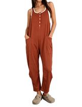 Macacões AMEBELLE sem mangas para mulheres Rust Size M