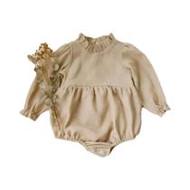 Macacões De Manga Longa Para Bebê Menina 0-24M 100% Algodão Linho Em Cores Sólidas Para Macacões De Manga Longa Para Bebê Menina 0-24M 100% Algodão Linho Em Cores Sólidas Para