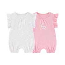 Macacões De Verão Para Bebês Em Estilo Cartoon, 2 Peças, Roupa De Algodão Para Recém-Nascidos,