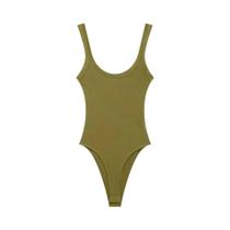 Macacões Femininos Justos Com Decote Redondo, Alças E Botões De Pressão, Sexy, Elástico E