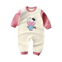 Macacões Para Bebês De 0 a 2 Anos Com Estampa De Desenho Animado Manga Longa Primavera Outono Roupas