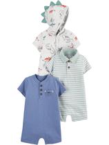 Macacões para meninos Simple Joys da Carter's, de 0 a 3 meses (pacote com 3)