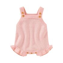 Macacões Unissex Para Bebês Sem Mangas Em Malha Para Recém-Nascidos 0-18 Meses Roupas Para Crianças