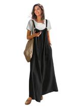 Macacões YESNO, casuais, de perna larga, para mulheres, boho, floral, preto