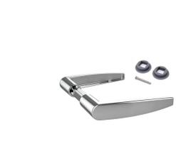 Maçaneta Alavanca De Fechadura Porta Madeira Aço Casa Trinco (par)