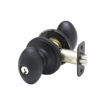 Maçaneta Copper Creek EK2040BC Egg Keyed Entry preta, 1 pacote
