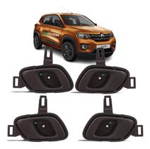 Maçaneta da porta renault kwid 2018 a 2021 dianteira/traseira lado direito + lado esquerdo (completa kit 4)