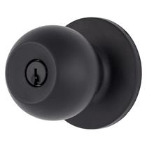 Maçaneta de entrada com chave BRINKS Transitional Matte Black