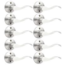 Maçaneta de porta com alavanca fictícia GOBEKOR Brushed Nickel Wave Maçaneta de porta com alavanca fictícia GOBEKOR Brushed Nickel Wave