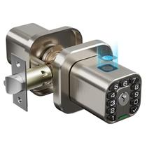 Maçaneta de porta com impressão digital biométrica inteligente Richelock Satin Nickel Maçaneta de porta com impressão digital biométrica inteligente Richelock Satin Nickel