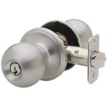 Maçaneta de porta Copper Creek Ball Keyed Entry em aço inoxidável acetinado