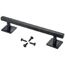 Maçaneta de porta de celeiro Eumtenr 30 cm de metal sólido preto fosco Maçaneta de porta de celeiro Eumtenr 30 cm de metal sólido preto fosco