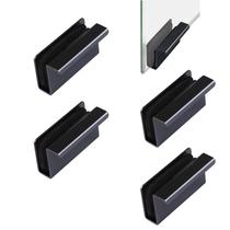 Maçaneta de porta de vidro UFURMATE Gun Black Iron 4 peças